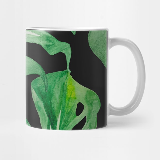 Monstera deliciosa leaves pattern by gronly